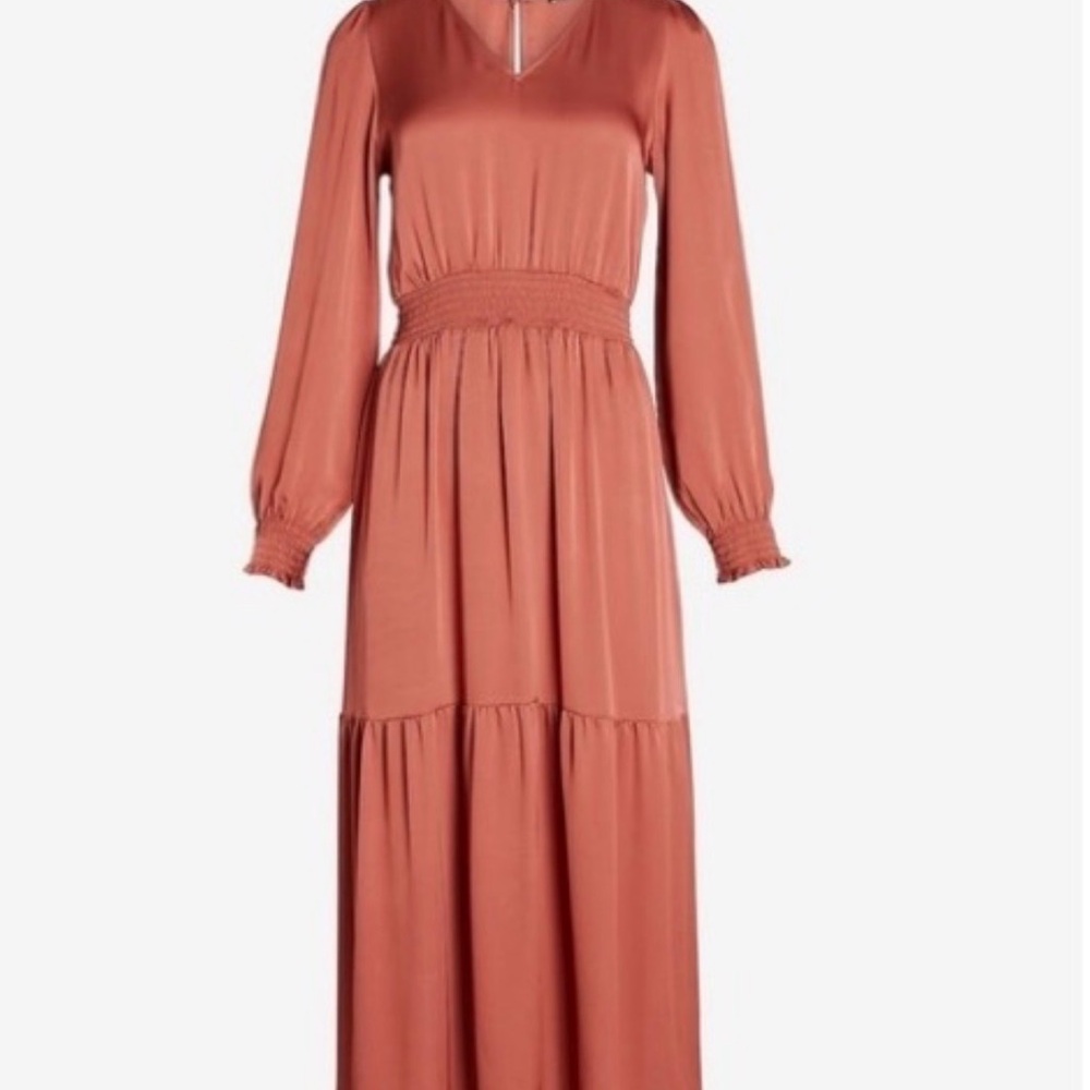 Express Pink Satin Dress